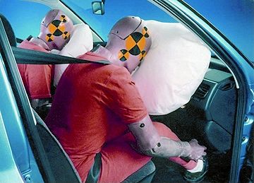 Crash test dummy: airbag